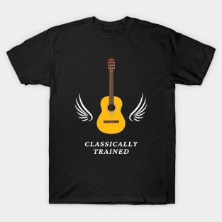 Classically Trained Classical Acoustic Guitar Wings T-Shirt